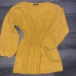 SHEIN Mustard Knit Mini Dress